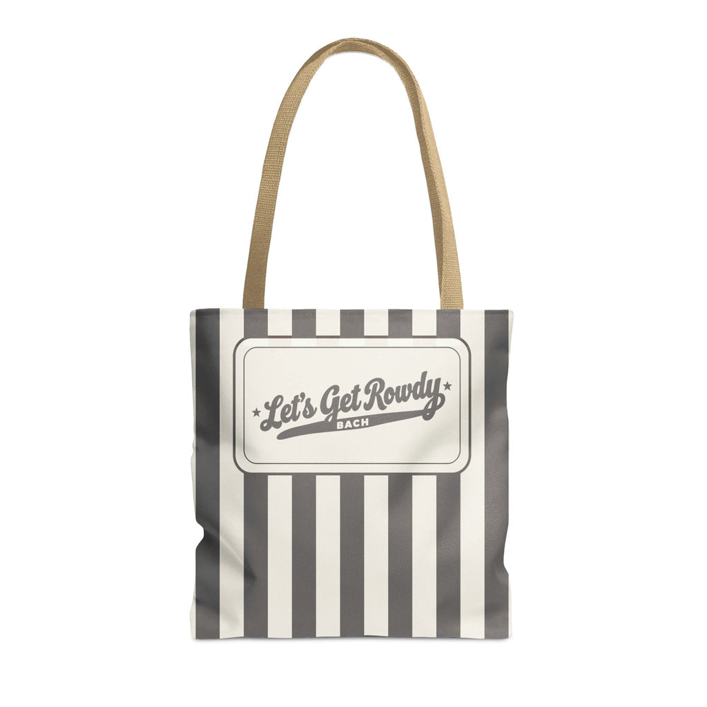 Let's Get Rowdy striped tote bag, Pepper