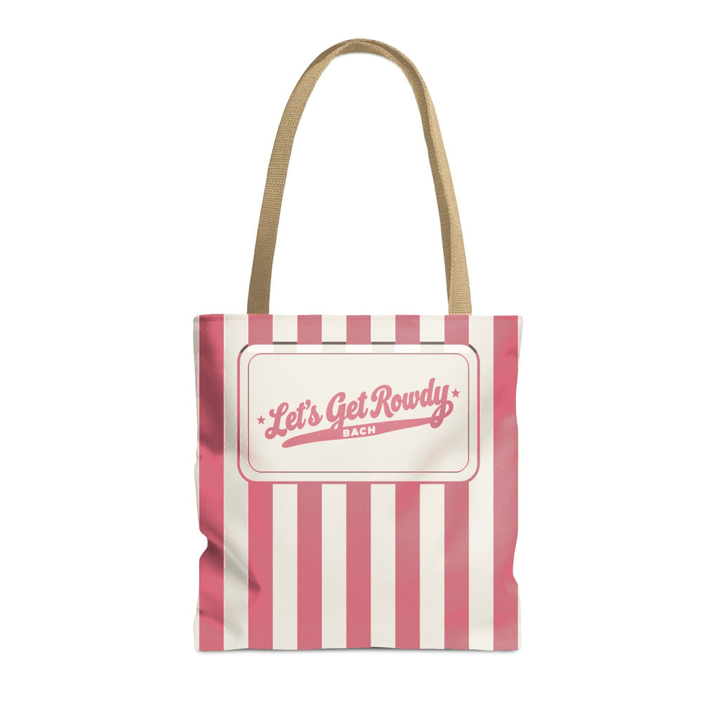 Let's Get Rowdy striped tote bag, Watermelon