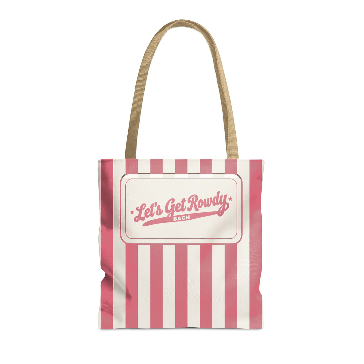Let's Get Rowdy striped tote bag, Watermelon