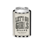Let's Go Girls striped can cooler, Black