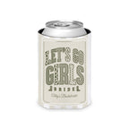 Let's Go Girls striped can cooler, Bride