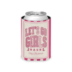 Let's Go Girls striped can cooler, Crunchberry