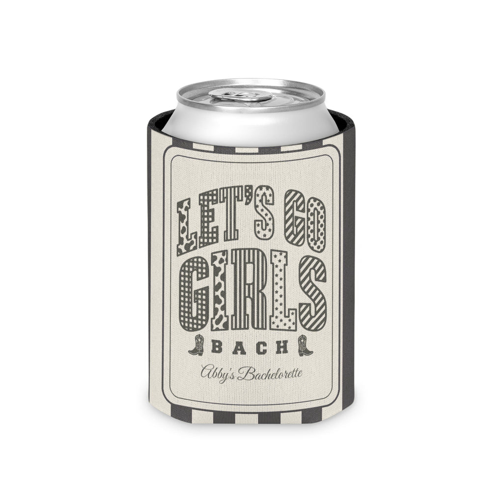 Let's Go Girls striped can cooler, Pepper