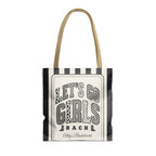 Let's Go Girls striped tote bag, Black