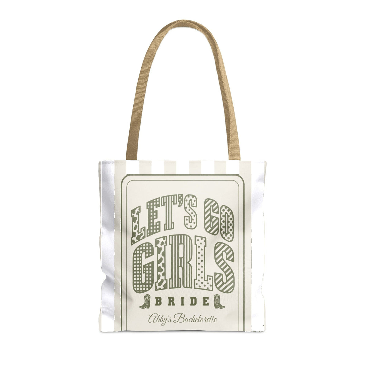 Let's Go Girls striped tote bag, Bride