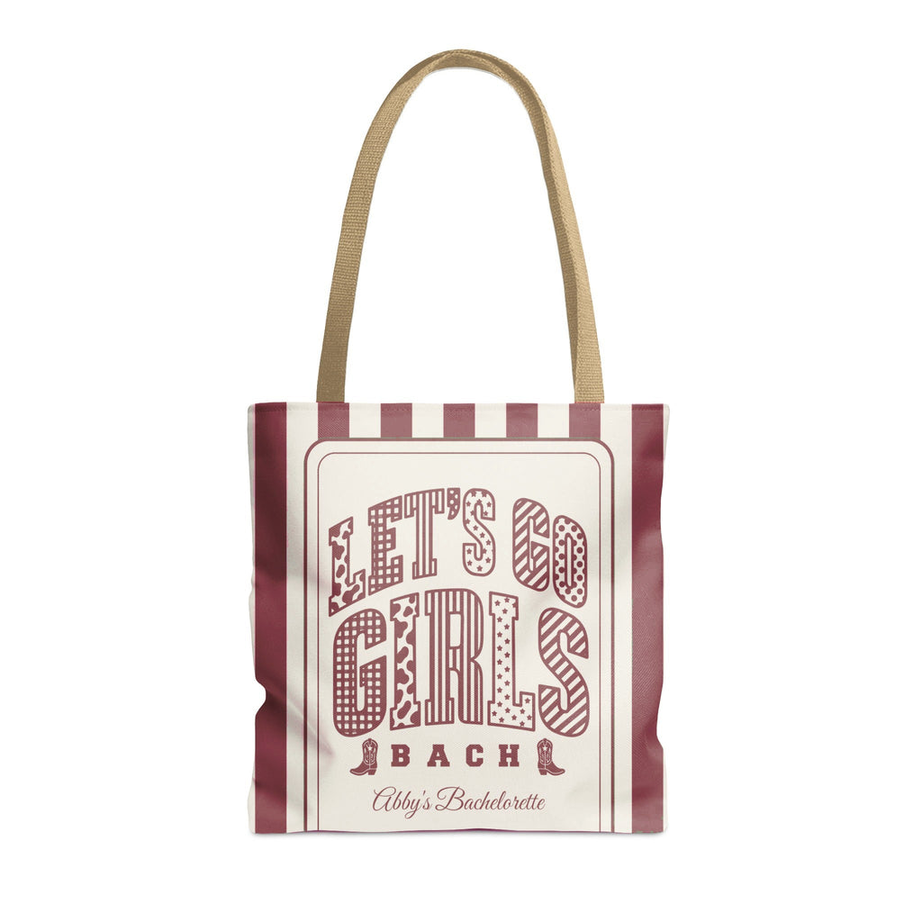 Let's Go Girls striped tote bag, Chili
