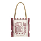 Let's Go Girls striped tote bag, Chili