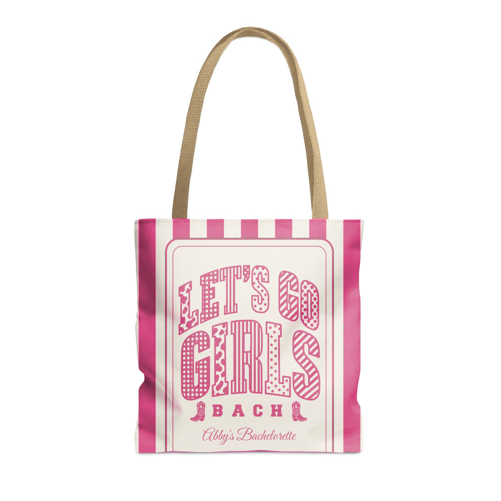 Let's Go Girls striped tote bag, Crunchberry
