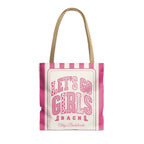 Let's Go Girls striped tote bag, Crunchberry