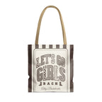 Let's Go Girls striped tote bag, Espresso