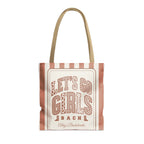 Let's Go Girls striped tote bag, Terracotta