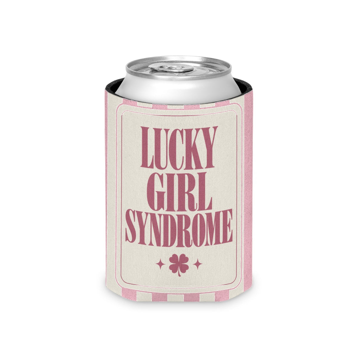 Lucky Bride Syndrome striped can cooler, Blossom