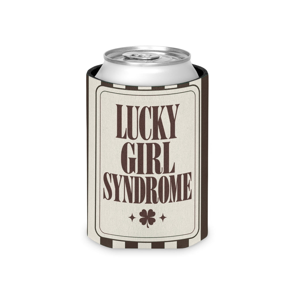 Lucky Bride Syndrome striped can cooler, Espresso
