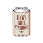 Lucky Bride Syndrome striped can cooler, Terracotta