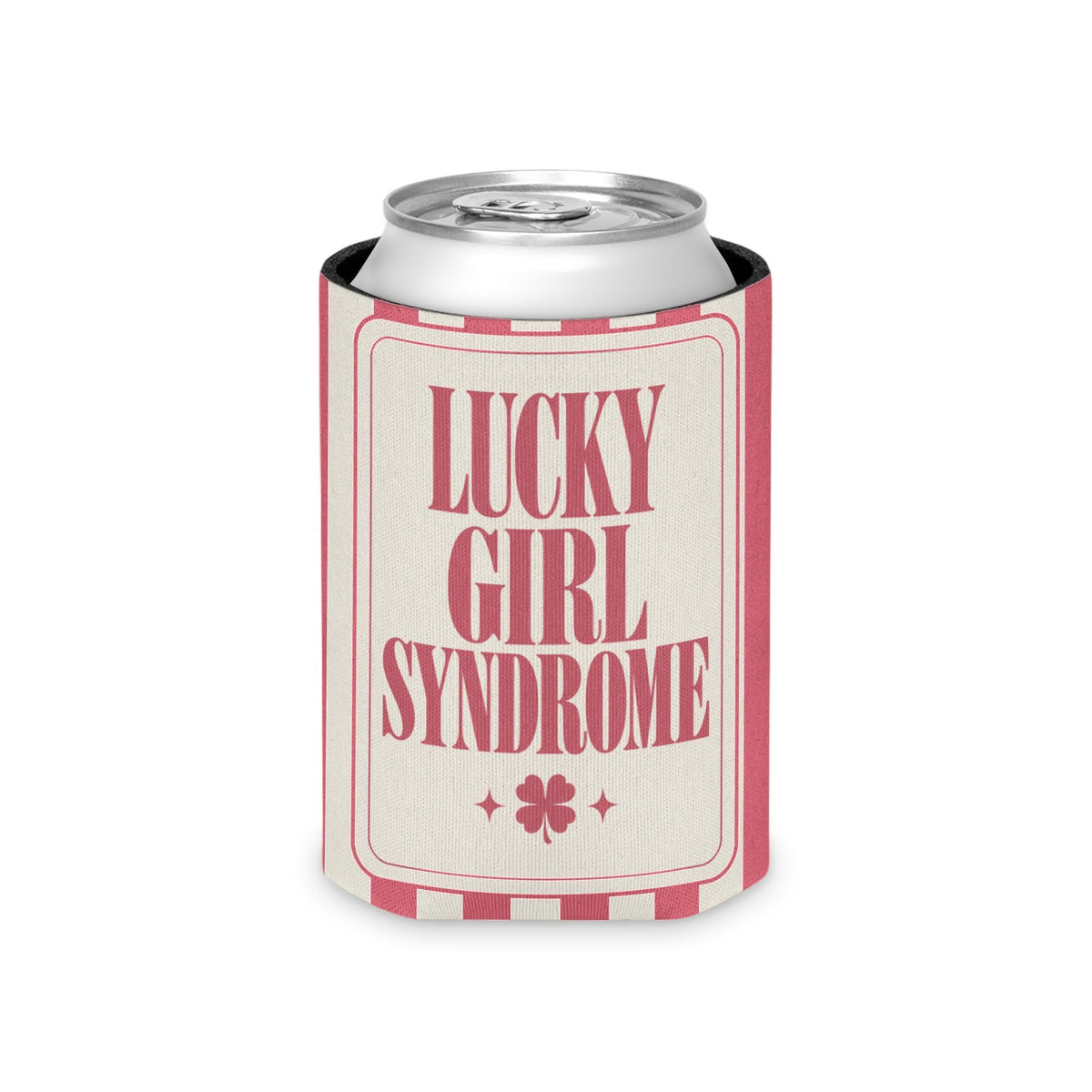 Lucky Bride Syndrome striped can cooler, Watermelon