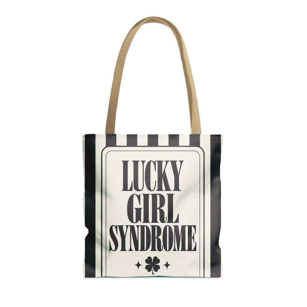 Lucky Bride Syndrome striped tote bag, Black