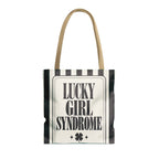 Lucky Bride Syndrome striped tote bag, Black