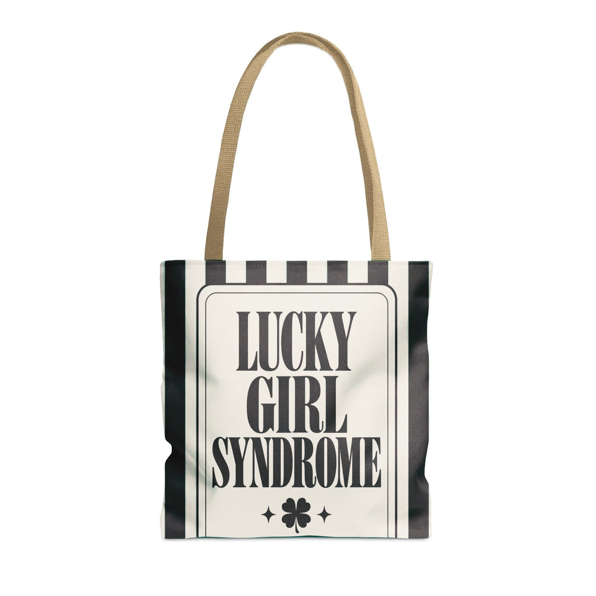 Lucky Bride Syndrome striped tote bag, Black