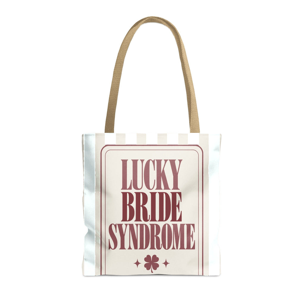 Lucky Bride Syndrome striped tote bag, Bride