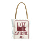 Lucky Bride Syndrome striped tote bag, Bride