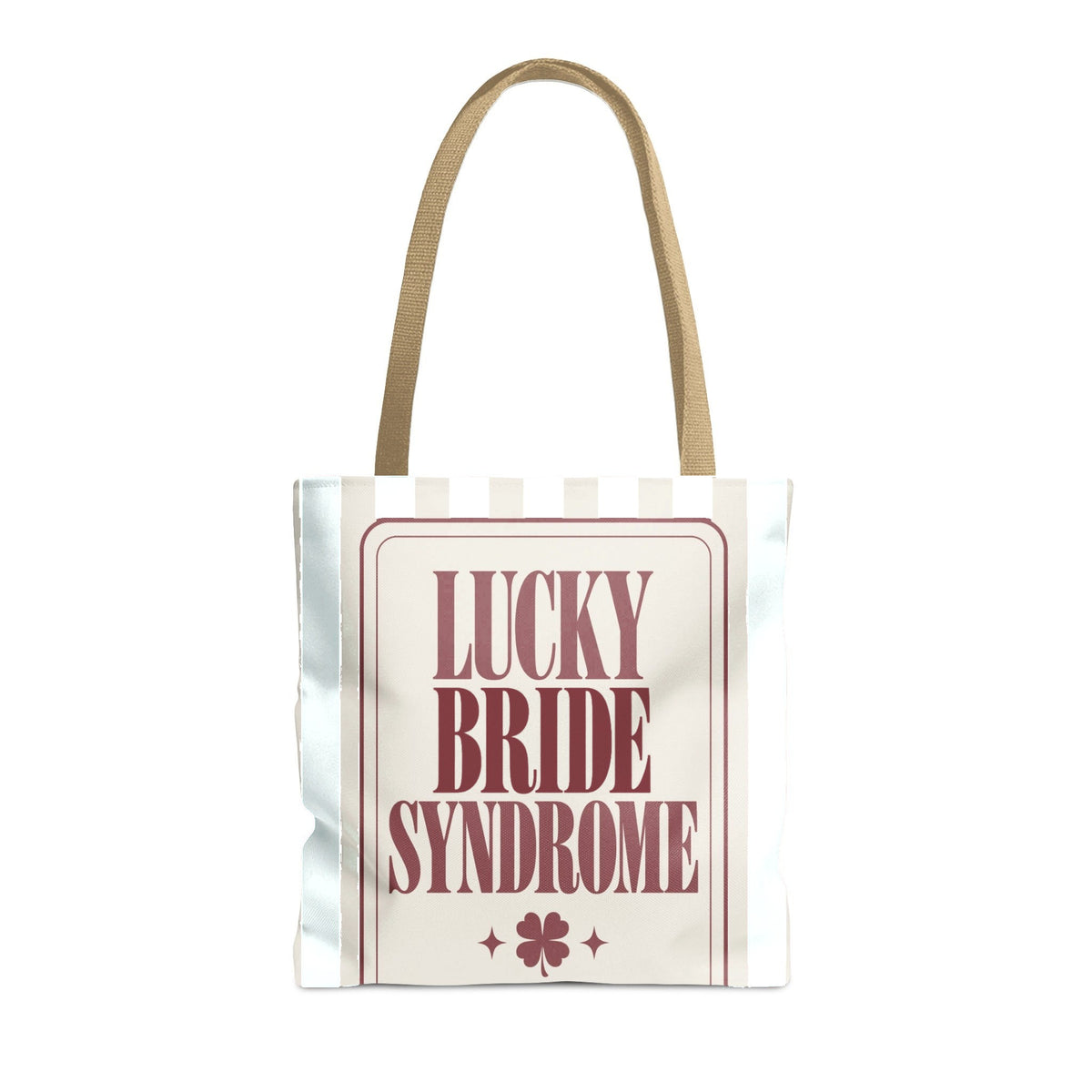Lucky Bride Syndrome striped tote bag, Bride