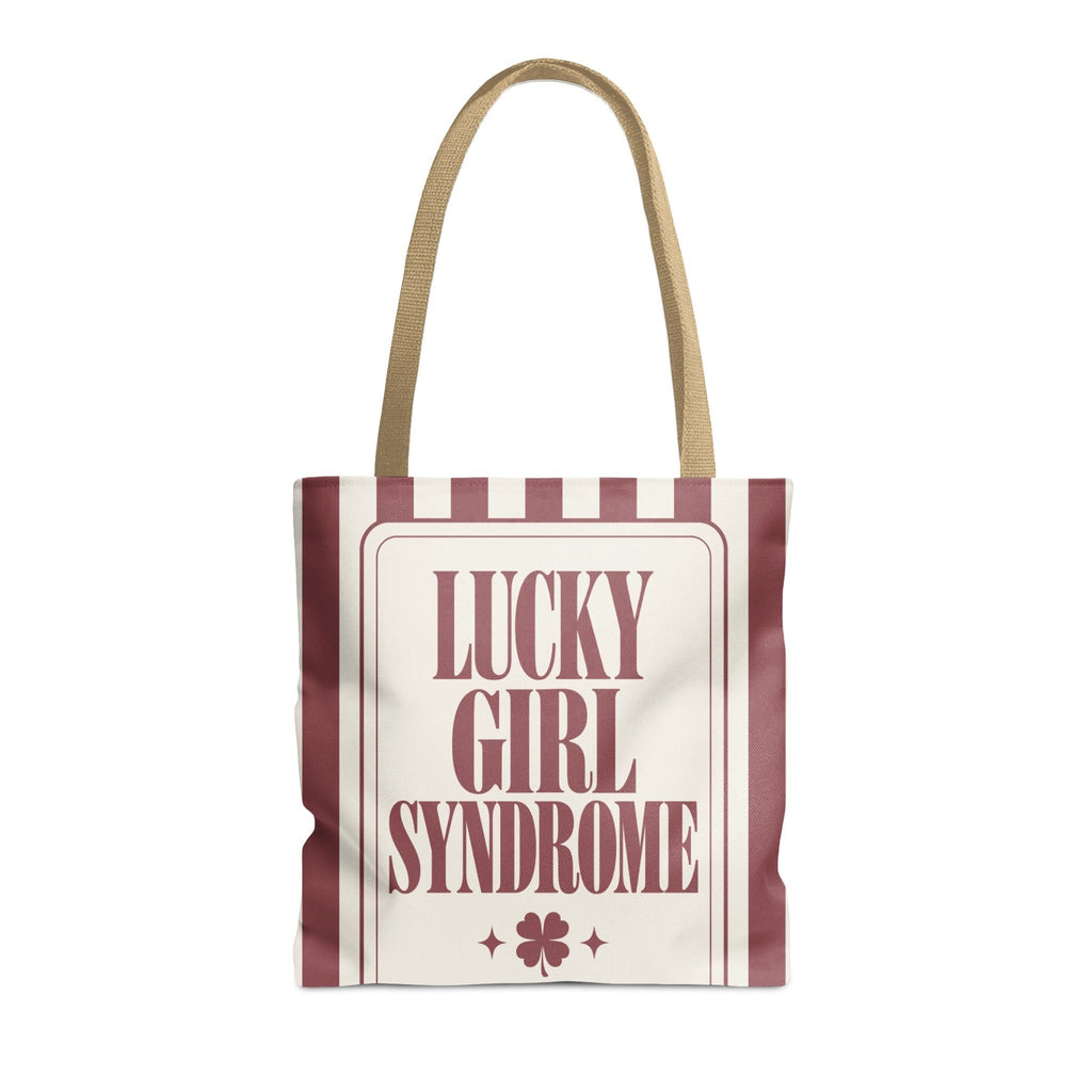 Lucky Bride Syndrome striped tote bag, Chili