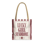 Lucky Bride Syndrome striped tote bag, Chili