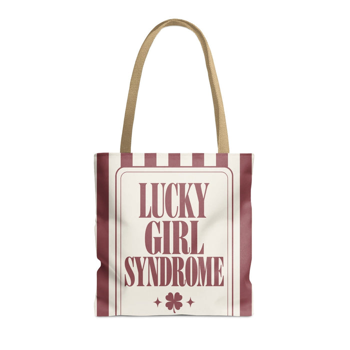 Lucky Bride Syndrome striped tote bag, Chili