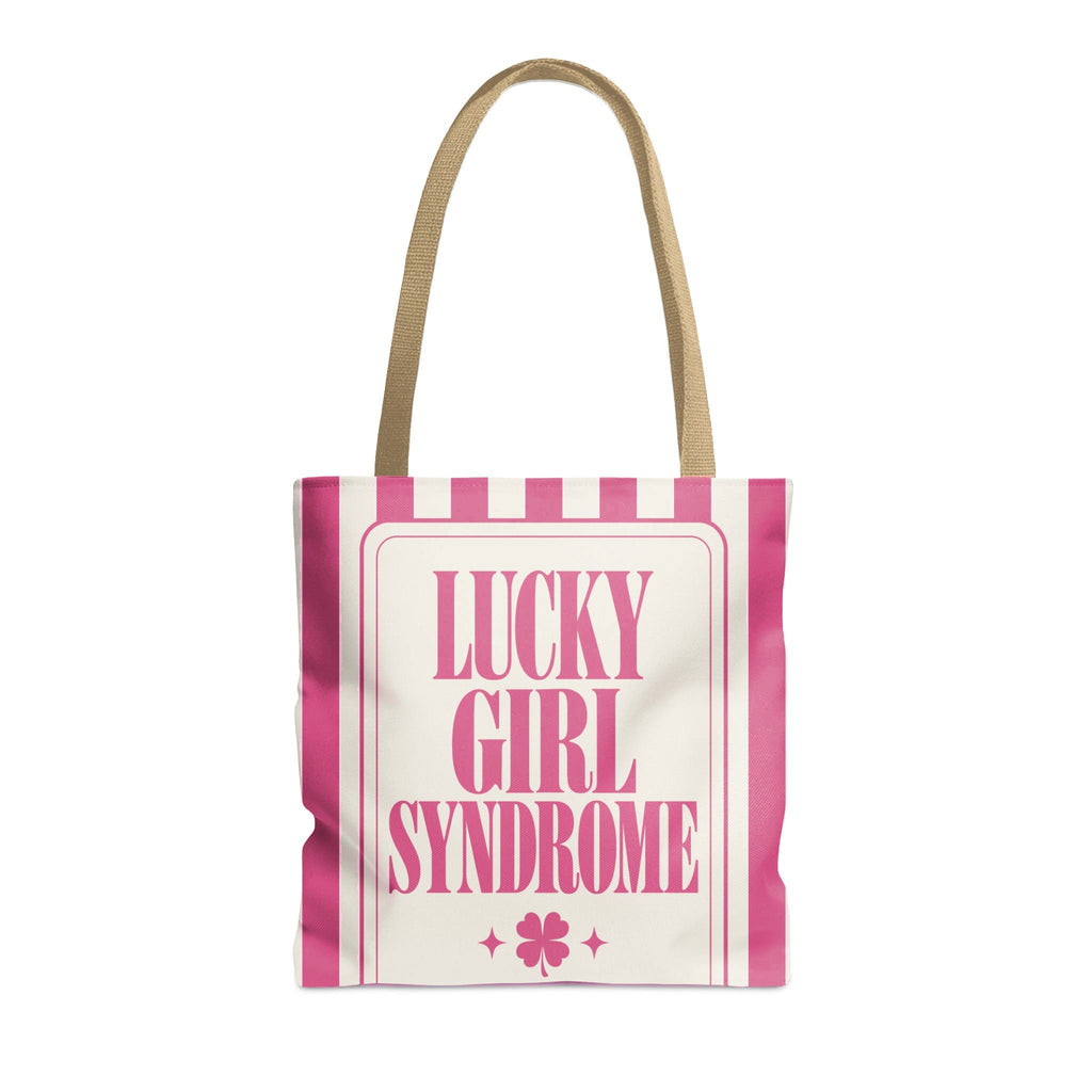 Lucky Bride Syndrome striped tote bag, Crunchberry