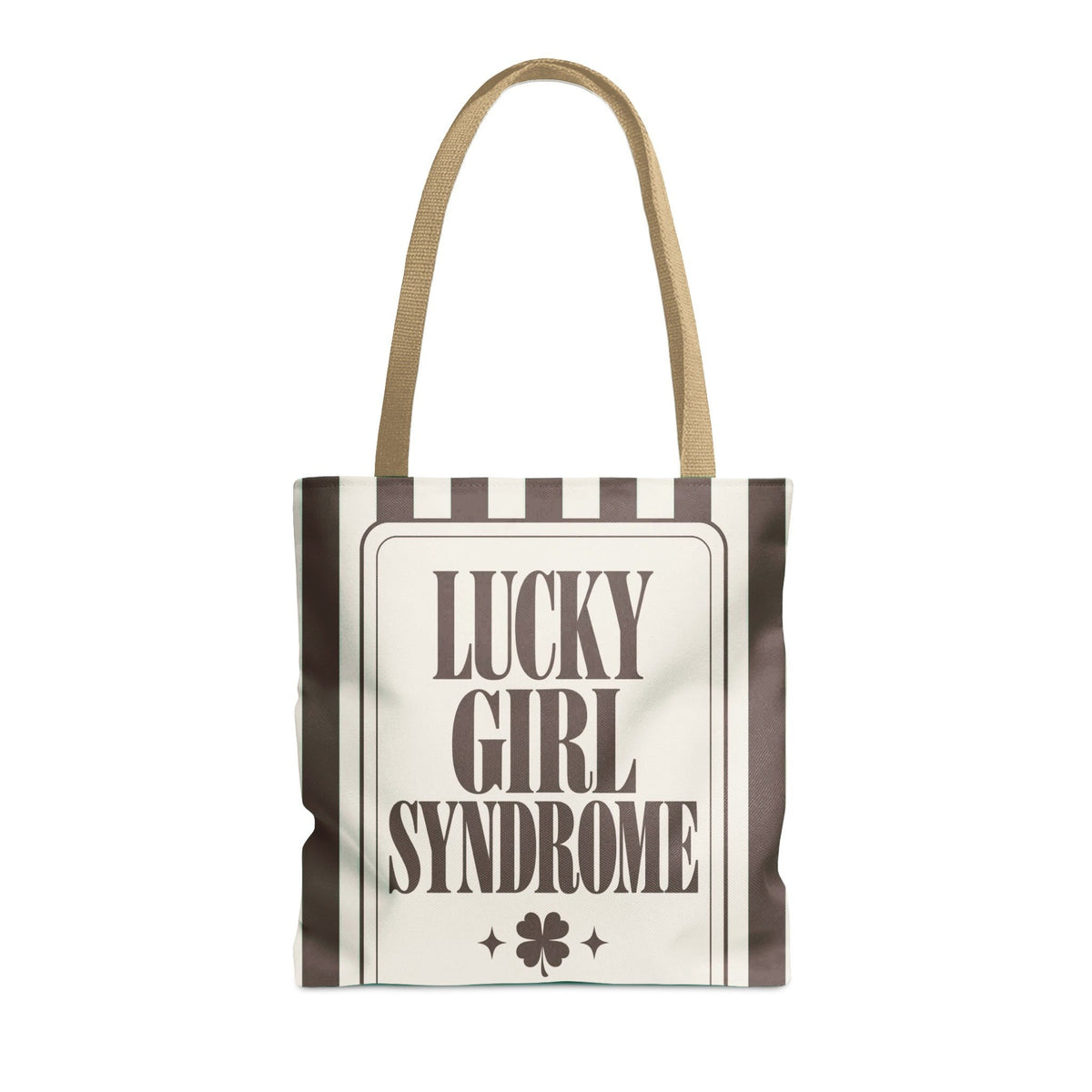 Lucky Bride Syndrome striped tote bag, Espresso