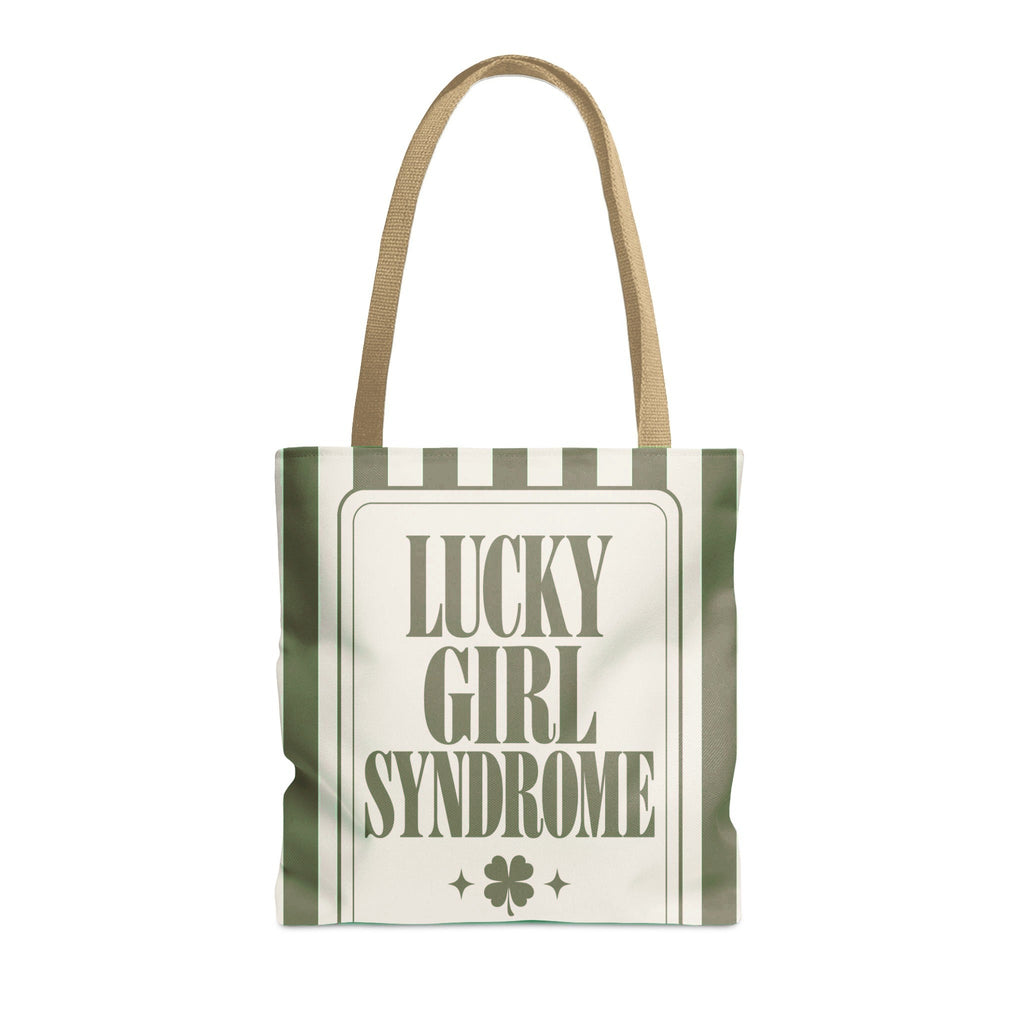 Lucky Bride Syndrome striped tote bag, Moss
