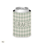 Custom name can cooler, Gingham, Regular, Bay