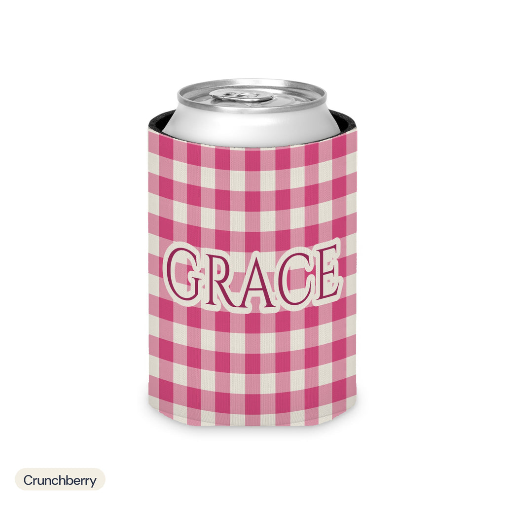 Custom name can cooler, Gingham, Regular, Crunchberry