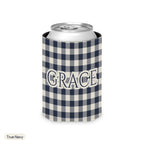 Custom name can cooler, Gingham, Regular, True Navy