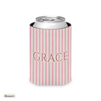 Custom name can cooler, Pinstripe, Regular, Blossom