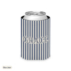 Custom name can cooler, Pinstripe, Regular, Blue Jean