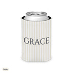 Custom name can cooler, Pinstripe, Regular, Bride