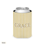 Custom name can cooler, Pinstripe, Regular, Butter