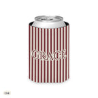 Custom name can cooler, Pinstripe, Regular, Chili