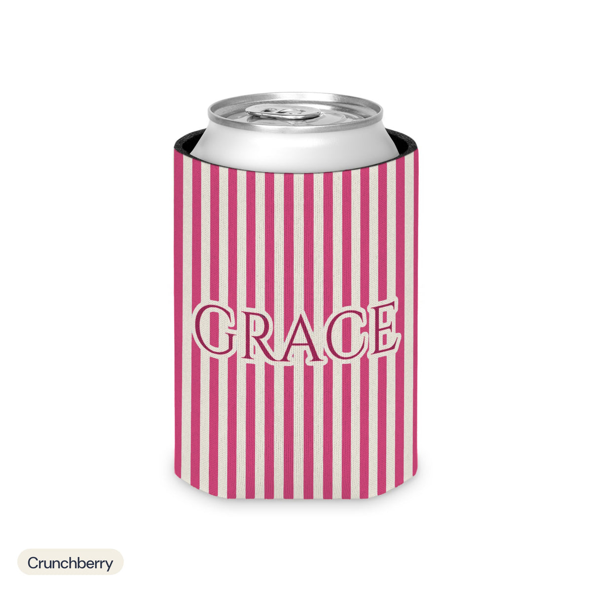 Custom name can cooler, Pinstripe, Regular, Crunchberry
