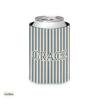 Custom name can cooler, Pinstripe, Regular, Ice Blue