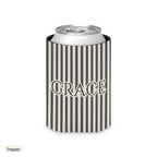Custom name can cooler, Pinstripe, Regular, Pepper