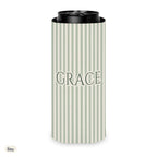 Custom name can cooler, Pinstripe, Slim, Bay