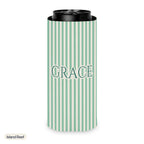 Custom name can cooler, Pinstripe, Slim, Island Reef