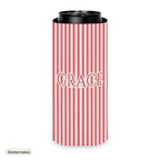 Custom name can cooler, Pinstripe, Slim, Watermelon