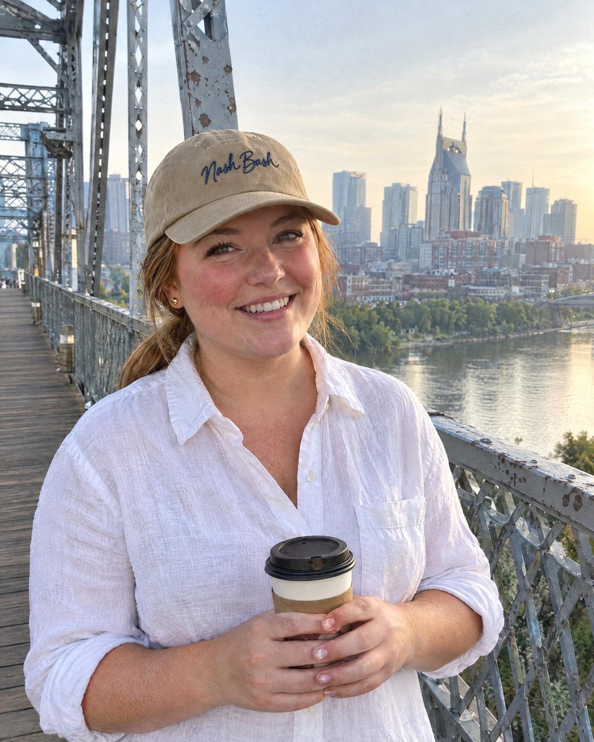 Nash Bash embroidered dad caps on a bachelorette trip with the crew