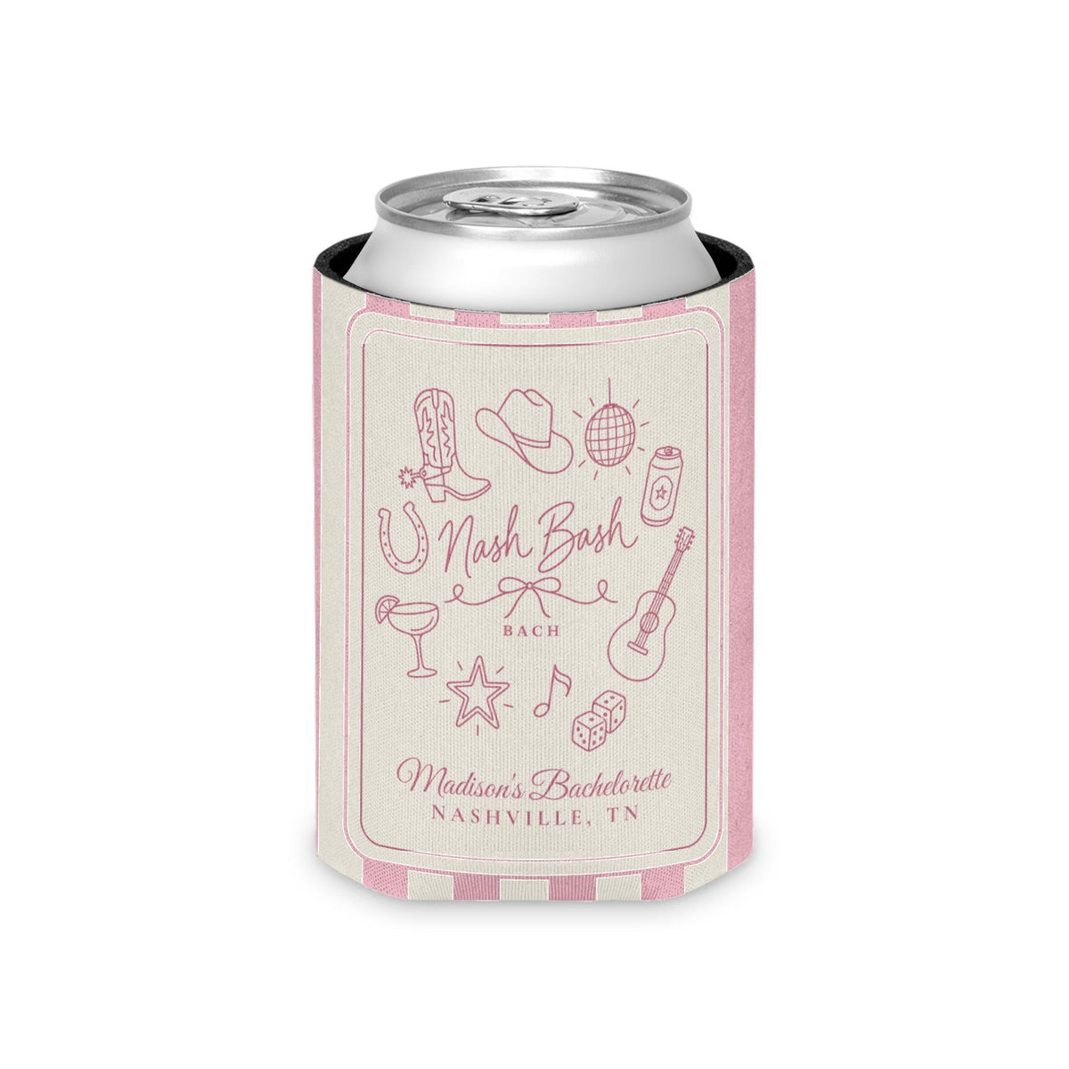 Nash Bash striped can cooler, Blossom