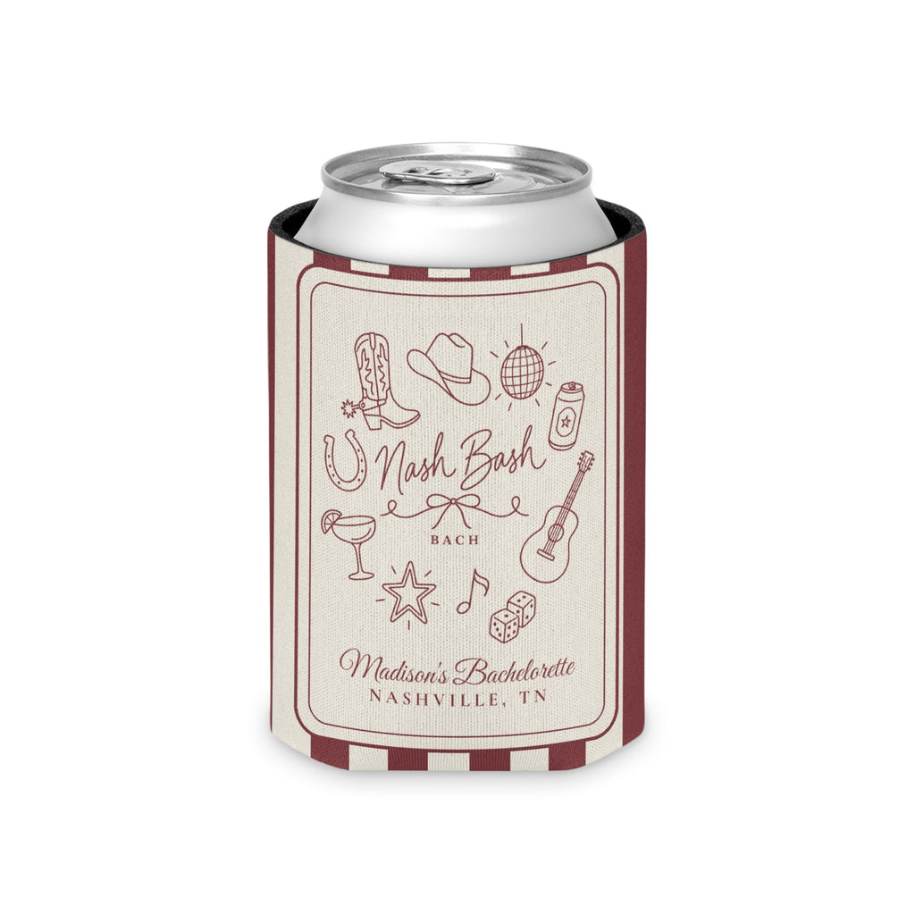 Nash Bash striped can cooler, Chili