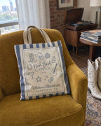 Nash Bash striped tote bag on a bachelorette trip with the crew