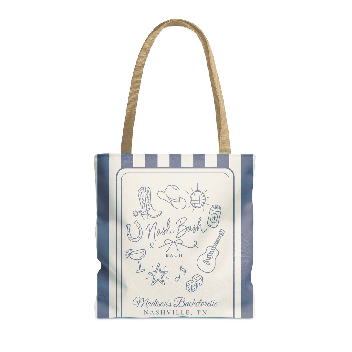 Nash Bash striped tote bag, Blue Jean